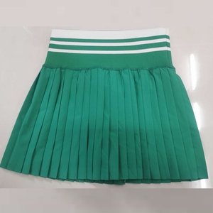 Rok Tenis Lipit Wanita Ukuran Besar, Rok Golf Mini Dua Lapis Pinggang Tinggi dengan Saku untuk Olahraga - Product Image 2
