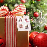 500 pièces/rouleau, étiquettes rondes autocollantes de Noël de 2,5 cm, autocollants personnalisés pour l'emballage de cadeaux et la fermeture des emballages de pâtisserie