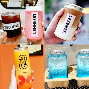 Biểu Tượng Tùy Chỉnh Pet Pull-Ring Chai Nhựa 300Ml/500Ml/650Ml Nước Giải Khát Rõ Ràng Nhựa Có Thể Cho Nước Soda Nước Trái Cây Kem Bao Bì - Product Image 5