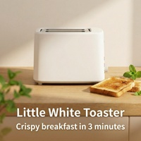 Grille-pain automatique à deux tranches, à fente extra large, six niveaux de cuisson, pour un petit-déjeuner rapide, conçu pour les familles occupées, avec commande par bouton-poussoir