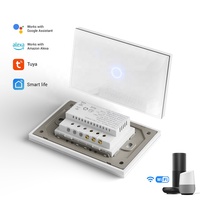 Interrupteur de lumière affleurant standard américain avec contrôle APP 1 interrupteur intelligent tactile en verre Gang 2.4Ghz WiFi pas de fil neutre requis