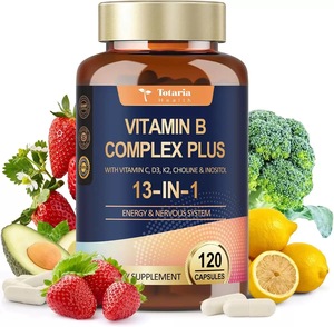 Vitamine B Complex 13-in-1 <span class=keywords><strong>capsules</strong></span> met vitamine C, D3, K2, choline & inositol. Vitamine B Complex supplementen. Vitamine B mix. - Product Image 3