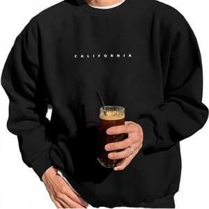 Wholesale Custom <b>Embroidery</b> Lined Casual Autumn Soft Fleece Crewneck <b>Sweatshirt</b> for Men Polyester/Cotton - Product Image 2