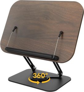 Support de livre <span class=keywords><strong>en</strong></span> <span class=keywords><strong>bois</strong></span> <span class=keywords><strong>Porte</strong></span>-<span class=keywords><strong>livres</strong></span> réglables Lecture mains libres Base pivotante à 360 ° Repos de livre de bureau <span class=keywords><strong>en</strong></span> <span class=keywords><strong>bois</strong></span> pour affichage Livre de cuisine - Product Image 1