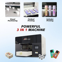 Mini A3 UV Printer DTF Desktop kecil UV Flatbed gelas cangkir Golf bola logo Mug Uv mesin cetak Dtf