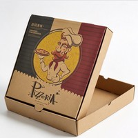 Boîte à pizza en carton ondulé kraft brun personnalisée, contenants alimentaires à emporter pour les fêtes, les restaurants, 12 x 12 x 2 pouces