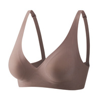 Soutien-gorge sans couture push-up en spandex à col en V pour adolescentes, ajustable, sans armatures, taille 36, pour un sommeil doux et confortable, effet galbant, modèle Jelly Up, vente chaude