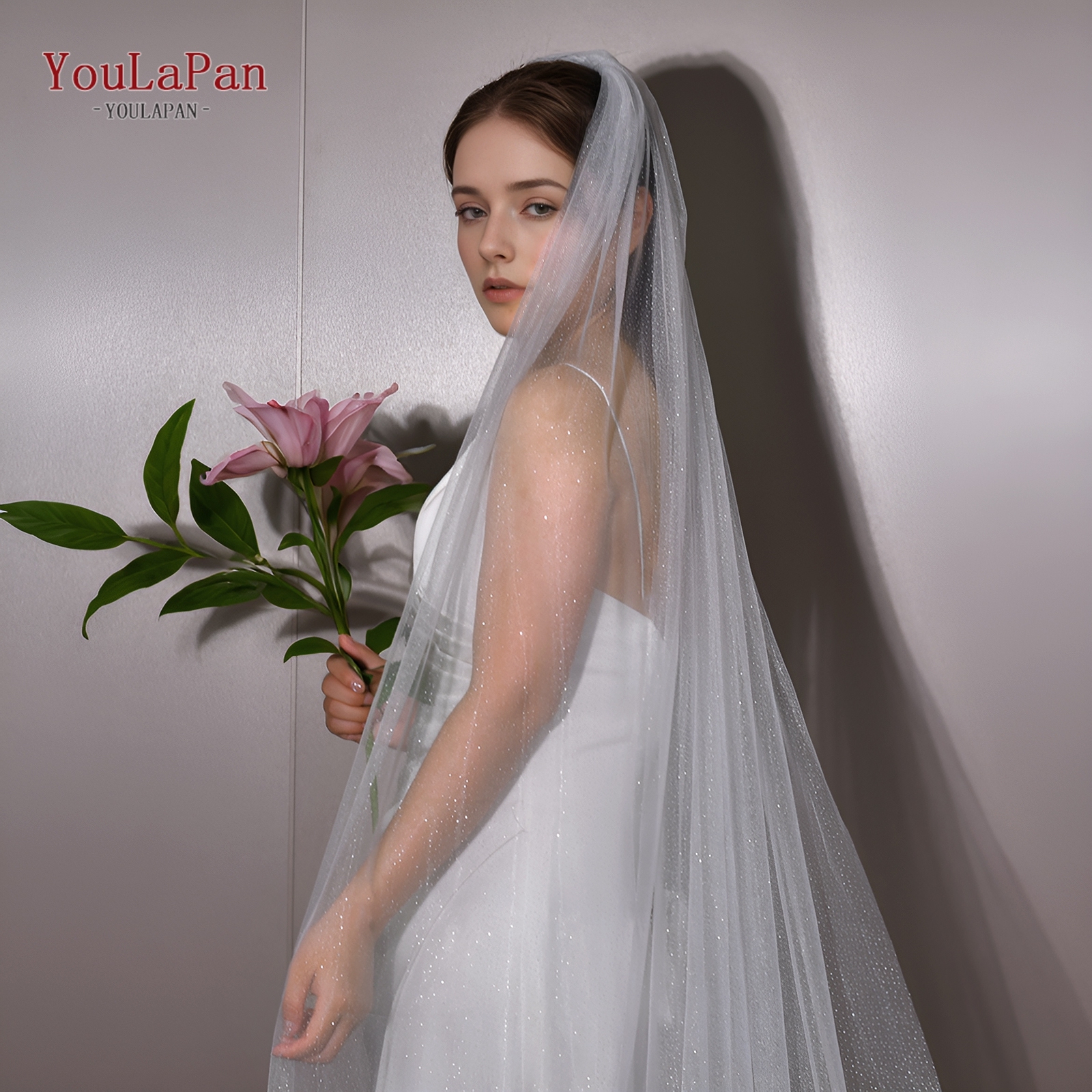 Voile De Mariée Long 3m Cathédrale Brodé Ruban Vintage - Peigne Voile Mariage Femme Avec Épingle