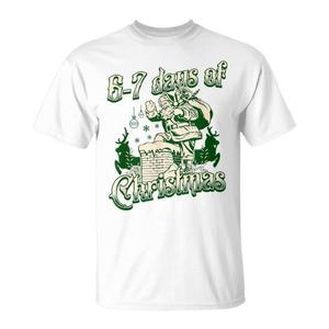 T-shirt 67 Days Of Christmas Holiday, design verde, taglia unisex per adulti - Product Image 1