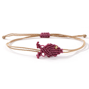 Go2boho pulsera colgante <span class=keywords><strong>de</strong></span> pescado <span class=keywords><strong>de</strong></span> <span class=keywords><strong>ganchillo</strong></span> hecha a mano para mujer, joyería <span class=keywords><strong>de</strong></span> vacaciones <span class=keywords><strong>de</strong></span> playa Bohemia, accesorios tejidos naturales - Product Image 6
