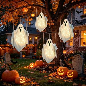 Lampes solaires d'Halloween TGTAAH en forme de fantôme, lumières blanches chaudes pour décoration de jardin et fête d'Halloween - Product Image 3
