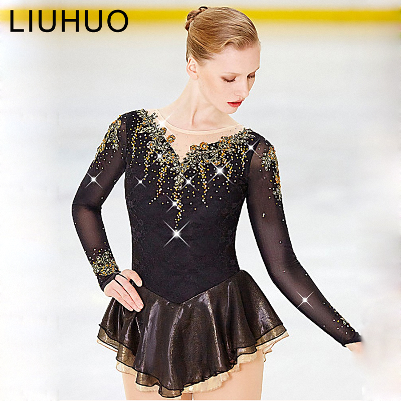 slim fit dress slacks Figure Skating Dress #SD394 – Skating Spirit main image 1