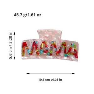 DOWELL Bestseller MAMA Fermaglio <span class=keywords><strong>per</strong></span> <span class=keywords><strong>Capelli</strong></span> Floreale Fatto a Mano in PVC, Grande Clip a Coda di Cavallo, <span class=keywords><strong>Accessori</strong></span> <span class=keywords><strong>per</strong></span> <span class=keywords><strong>Capelli</strong></span> - Product Image 4