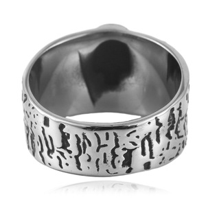 Skull <b>Ring</b> Stainless Steel Men's Punk Style Geometric Skeleton Design Party Jewelry 24019 - Product Image 2