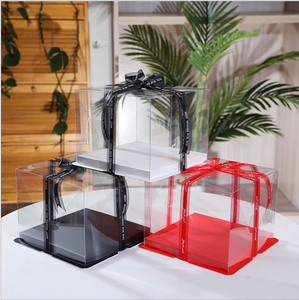 Cube Gift Acetate Box Transparent PET Cake Packaging Crytal Clear Vinyl PVC Box Packaging Plastic Boxes