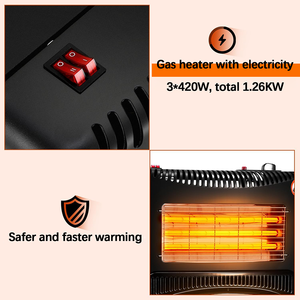 <span class=keywords><strong>Chauffage</strong></span> mobile à gaz portable CE pour intérieur, 4,2 kW, <span class=keywords><strong>chauffage</strong></span> rapide et économie <span class=keywords><strong>d</strong></span>'énergie pour chambre, balcon, garage, avec dispositif anti-basculement et ODS - Product Image 5
