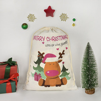 Sac de Noël personnalisé en toile de coton, grand sac de Père Noël, sac cadeau de Noël de grande taille