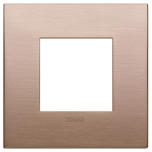 Vimar Brushed Copper Wall <b>Plate</b> 9.6 Cm Square For <b>Switches</b> - Product Image 1