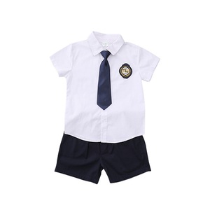 Tùy Chỉnh Thiết Kế Tiểu Học Đồng Phục Toddler Trường Đồng Phục Phẳng Phía Trước Quần Short Trong Kaki Và Màu Hải Quân - Product Image 2