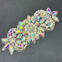 W201 Applique strass cristal perlé fait à la main 5mm patchs de broderie à coudre pour vêtements de mariée sacs chaussures verre matériel
