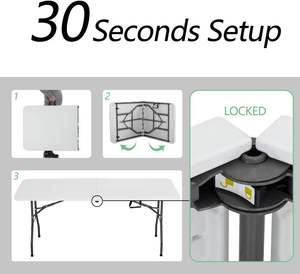 Offre Spéciale <span class=keywords><strong>8</strong></span> <span class=keywords><strong>personnes</strong></span> Banquet durable robuste Banquet de mariage en plein air HDPE Long 6 pieds <span class=keywords><strong>Table</strong></span> et chaise pliantes - Product Image 2