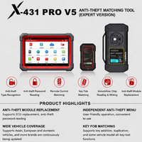 LAUNCH X431 PRO V5.0 Outil de programmation de clés antivol, Scanner de diagnostic d'immobilisateur, Remplacement du module IMMO