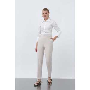 Pantalones de Vestir de Cintura Alta para Mujer, Negros, Antiarrugas, Corte Ajustado para Oficina - Product Image 6