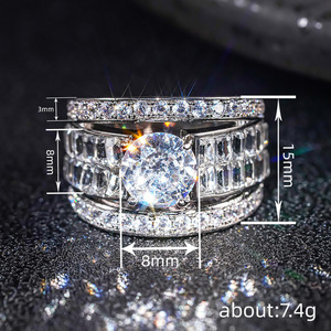 Anello geometrico a strati per donna, elegante gioiello da dito alla moda - Product Image 4
