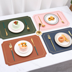 Shoho – set de 4 dessous-de-plat carrés de couleur unie, isolants thermiquement, imperméables, de style occidental, pour la salle à manger - Product Image 1