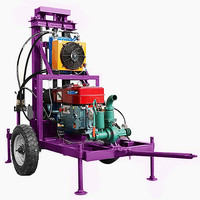 Foreuse portable pour puits d'eau 100m 150m, machine de forage rotative pour puits, petite foreuse de puits d'eau