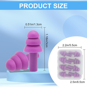 شعار مخصص <span class=keywords><strong>32db</strong></span> لينة سيليكون قابلة لإعادة الاستخدام قابلة للطي سدادات الأذن إلغاء الضوضاء مع حالة حماية السمع لسلامة السباحة - Product Image 2