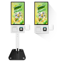 Kiosque de paiement libre-service sur pied avec lecteur de codes-barres et SDK pour entreprises – Solutions de point de vente pour la commande et le paiement
