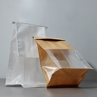 Vente en gros logo personnalisé Sac d'emballage alimentaire en plastique kraft écologique étanche avec fenêtre transparente transparente