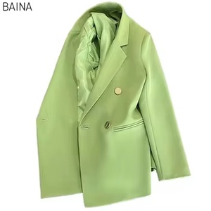 2025 Chất Lượng Cao Của Phụ Nữ Áo Khoác Văn Phòng Đầu Mùa Xuân Mùa Thu Rắn Màu Sắc Tops Phù Hợp Với Nút Đóng Cửa Lưu Trữ Văn Phòng Sử Dụng - Product Image 3