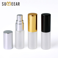 SUMEEAR 5ml Mini Atomiseur de Parfum en Verre Dépoli Portable Rechargeable avec Pompe, Flacon Échantillon Testeur Diffuseur à Bâtonnets