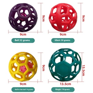 Sevimli moda TPR kauçuk top Pet oyuncak çevre dostu köpek ve kedi oyuncak diş taşlama ve içi boş sızıntı için şık köpek oyuncak - Product Image 1