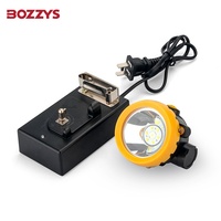 Lampe frontale LED professionnelle BOZZYS BK2000 pour mineurs de charbon avec fonction étanche et alimentation par batterie lithium-ion