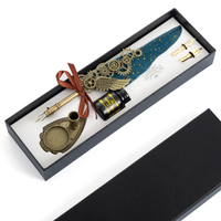 Étudiants anglais adultes art spécial lettrage verre dessin animé couleur calligraphie peinture écriture plume dip coffret cadeau stylo plume