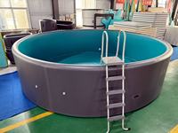 Piscine gonflable ronde de luxe pour jardin, en PVC 5 mm d'épaisseur, avec technologie Dropstitch, couleur personnalisée, grande piscine pour enfants pour fêtes en plein air