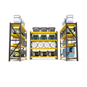 מדפי אחסון תעשייתיים מפלדה מחוזקת, קיבולת עומס גבוהה, מדפי מחסן חזקים ועמידים - Product Image 6