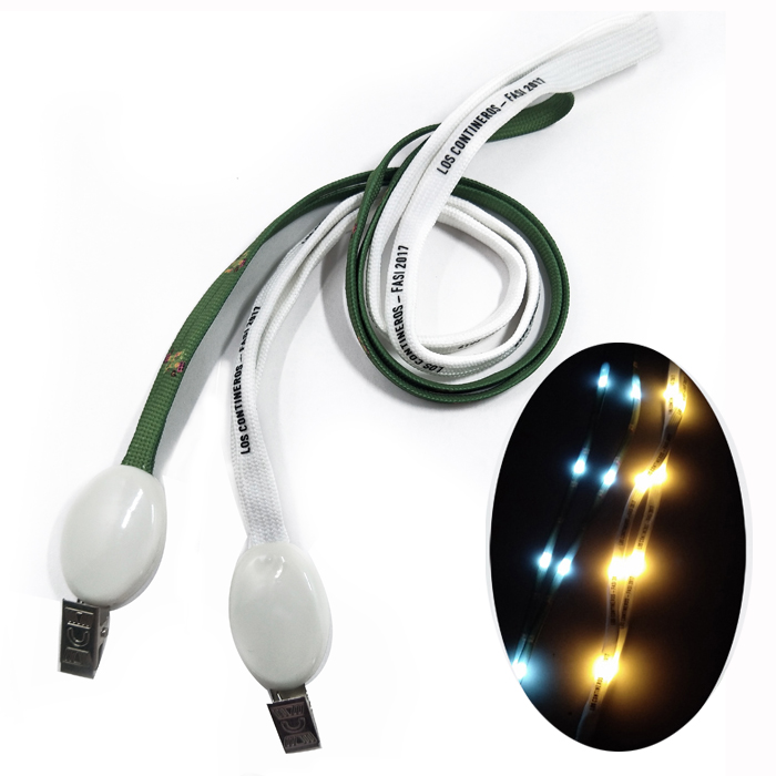 Свистки светящийся защитный трубчатый держатель для карт со светодиодным шнурком