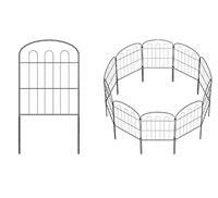 Lot de 10 clôtures de protection pour animaux, 17 po (H) x 10 pi (L), en fil métallique antirouille, facilement assemblable, clôture décorative de jardin pour chiens et lapins