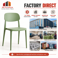 Chaise d'appoint moderne et minimaliste en plastique, dossier creux à trois lattes, légère, empilable, écologique, pour café, intérieur et extérieur