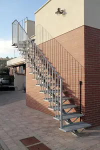 Escada curvada em espiral CBMMart para interior, escada reta de madeira e metal para casa de campo, desenho de escada