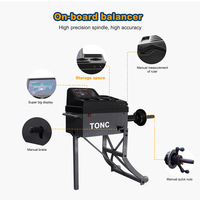 Équilibreuse de roues mobile compacte et détachable TONCTOOLS CE – Machine d'équilibrage de roues mini portable pour équipement de garage de réparation mobile