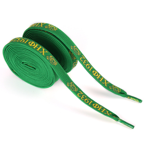 Tali Sepatu Custom Berkualitas Tinggi dengan Logo Cetak Dua Sisi, Panjang 165cm, Bahan Polyester Pipih Warna Hijau untuk Sepatu Sneakers dan Olahraga Luar Ruangan - Product Image 5