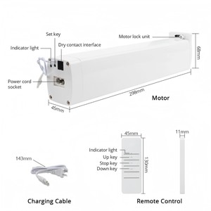 Smart Curtain Motor Lock Unit 1.2Nm Dry Contact Interface Power Cord <b>Socket</b> Indicator <b>Light</b> - Product Image 3