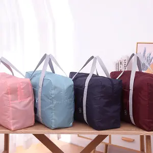 Lightweight Cheap Large Traveling Durable Waterproof Nylon Folding Compression Storage Luggage Bags Travel Foldable Duffel Bag