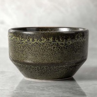 Vaisselle en céramique réactive verte de haute qualité vaisselle en porcelaine vaisselle plats de restaurant vaisselle soucoupe à soupe ensemble de bol durable
