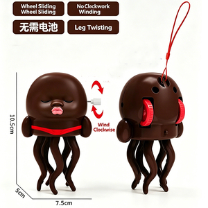 AJB Factory 2026 Nuevo Juguete de <span class=keywords><strong>Pulpo</strong></span> Bailarín de Cuerda Natasha, Muñeca Negra de Cuerda, Juguete Novedoso Bailarín - Product Image 5